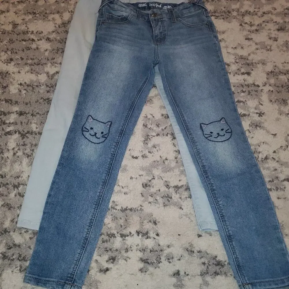 Cat & Jack / Children's Place Blue Shades Jeans || sz 12 EUC